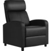 Fauteuil de Relaxation Yaheetech Noir Fauteuil de Relaxation Yaheetech Noir