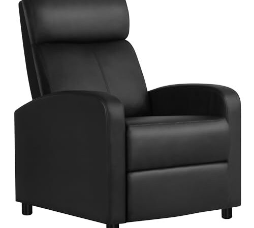 Fauteuil de Relaxation Yaheetech Noir Fauteuil de Relaxation Yaheetech Noir