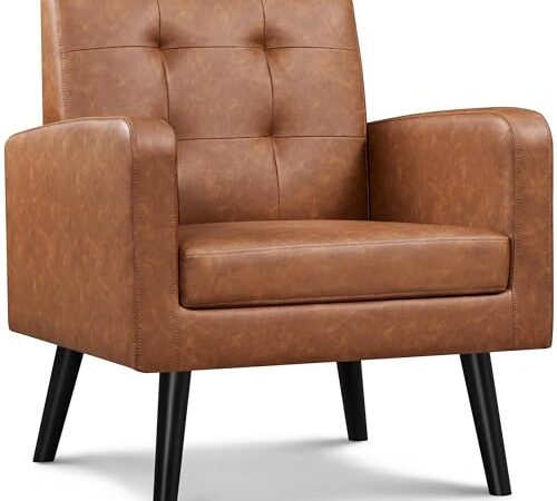 Fauteuil de Salon en Similicuir Chic Fauteuil de Salon en Similicuir Chic