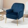 Fauteuil de Salon en Velours Confortable Fauteuil de Salon en Velours Confortable