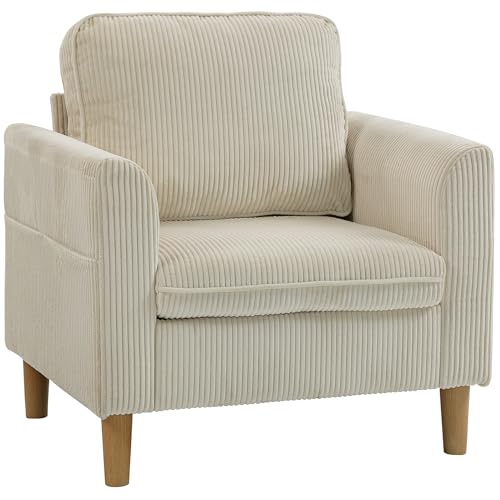 Fauteuil de Salon en Velours Côtelé Fauteuil de Salon en Velours Côtelé