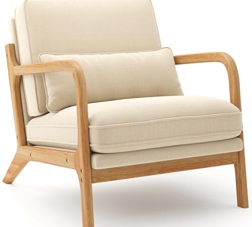Fauteuil de Salon Ergonomique en Bois