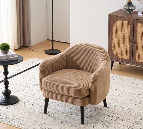 Fauteuil de Salon Moderne en Velours Kaki
