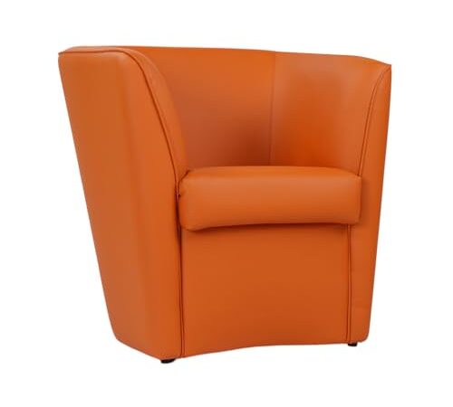 Fauteuil Eco-Cuir Valentina - Orange Fauteuil Eco-Cuir Valentina - Orange