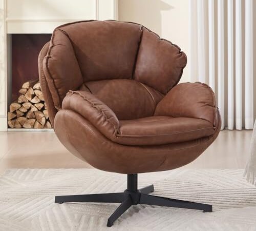 Fauteuil en Cuir PU Pivotant 360°