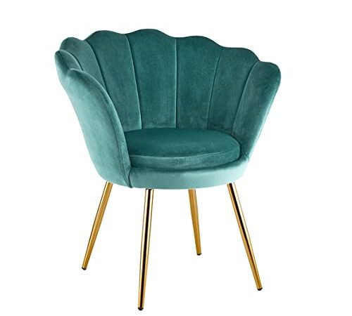 Fauteuil en Velours Bleu Pétrole Élégant