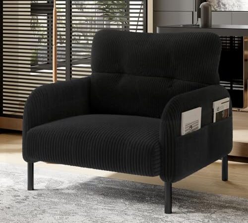Fauteuil en Velours Côtelé Confortable Fauteuil en Velours Côtelé Confortable