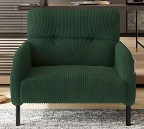 Fauteuil en Velours Côtelé Moderne et Confortable Fauteuil en Velours Côtelé Moderne et Confortable