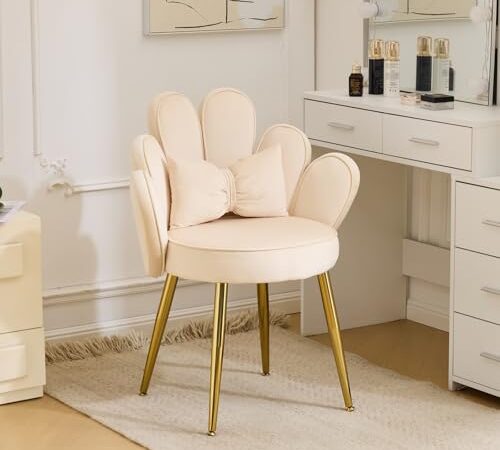 Fauteuil Ergonomique en Velours Beige