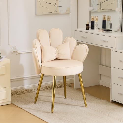 Fauteuil Ergonomique en Velours Beige Fauteuil Ergonomique en Velours Beige