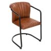 Fauteuil Kavi Cognac en Cuir Atmosphera