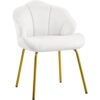 Fauteuil Moderne en Velours Design Coquillage