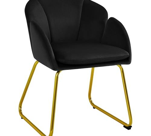 Fauteuil Moderne en Velours Noir Ergonomique Fauteuil Moderne en Velours Noir Ergonomique