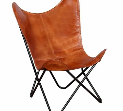 Fauteuil Papillon en Cuir Véritable Fauteuil Papillon en Cuir Véritable