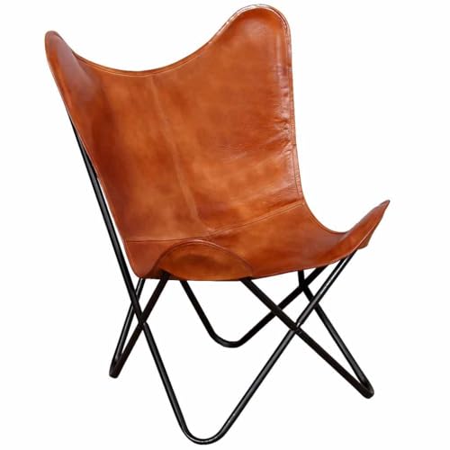 Fauteuil Papillon en Cuir Véritable Fauteuil Papillon en Cuir Véritable