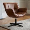 Fauteuil Pivotant Élégant en Cuir PU Fauteuil Pivotant Élégant en Cuir PU