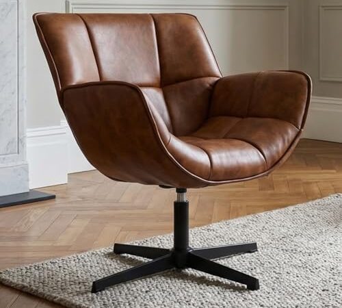 Fauteuil Pivotant Élégant en Cuir PU Fauteuil Pivotant Élégant en Cuir PU
