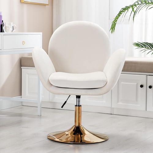 Fauteuil Pivotant Moderne en Velours Beige Fauteuil Pivotant Moderne en Velours Beige