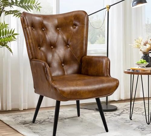Fauteuil Relax en Similicuir Brun Fauteuil Relax en Similicuir Brun