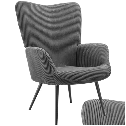 Fauteuil Relax Scandinave en Velours Côtelé Fauteuil Relax Scandinave en Velours Côtelé
