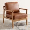 Fauteuil Rembourré en Cuir PU Moderne Fauteuil Rembourré en Cuir PU Moderne