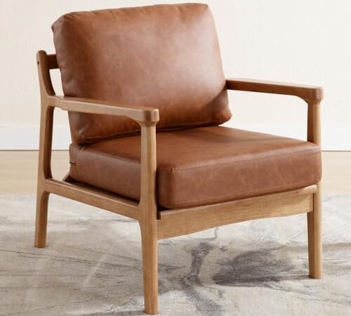 Fauteuil Rembourré en Cuir PU Moderne