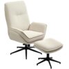 Fauteuil Salon Pivotant en Velours Côtelé