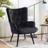 Fauteuil Salon Relax en Velours Moelleux
