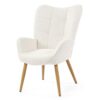 Fauteuil Scandinave Confort Élevé Beige Fauteuil Scandinave Confort Élevé Beige