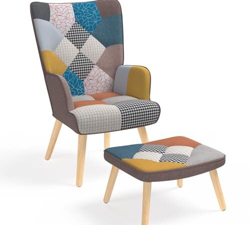 Fauteuil Scandinave Ivar avec Repose Pieds Fauteuil Scandinave Ivar avec Repose Pieds