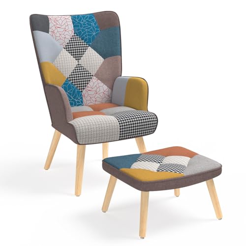 Fauteuil Scandinave Ivar avec Repose Pieds Fauteuil Scandinave Ivar avec Repose Pieds