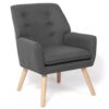 Fauteuil Scandinave NAT en Tissu Gris Fauteuil Scandinave NAT en Tissu Gris
