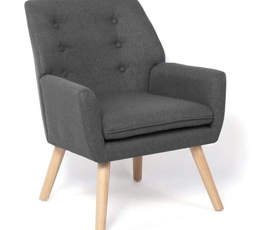 Fauteuil Scandinave NAT en Tissu Gris Fauteuil Scandinave NAT en Tissu Gris