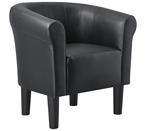 Fauteuil Similicuir Design Moderne Noir Fauteuil Similicuir Design Moderne Noir