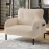 Fauteuil Simple en Velours Côtelé Fauteuil Simple en Velours Côtelé