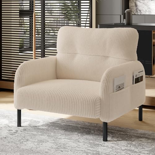 Fauteuil Simple en Velours Côtelé Fauteuil Simple en Velours Côtelé