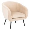 Fauteuil Solaro Velours Beige Atmosphera Fauteuil Solaro Velours Beige Atmosphera