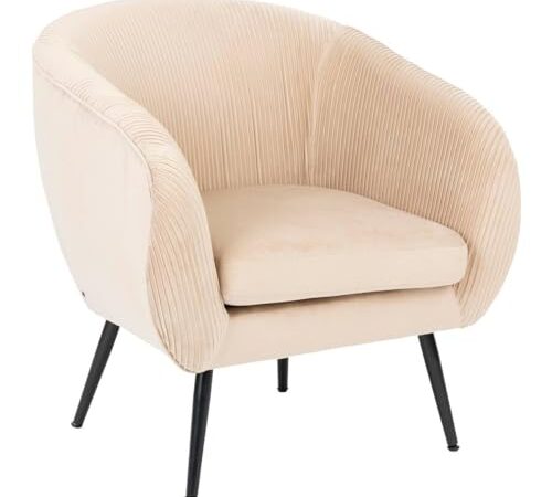 Fauteuil Solaro Velours Beige Atmosphera Fauteuil Solaro Velours Beige Atmosphera