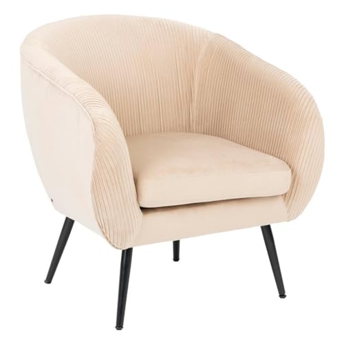 Fauteuil Solaro Velours Beige Atmosphera Fauteuil Solaro Velours Beige Atmosphera