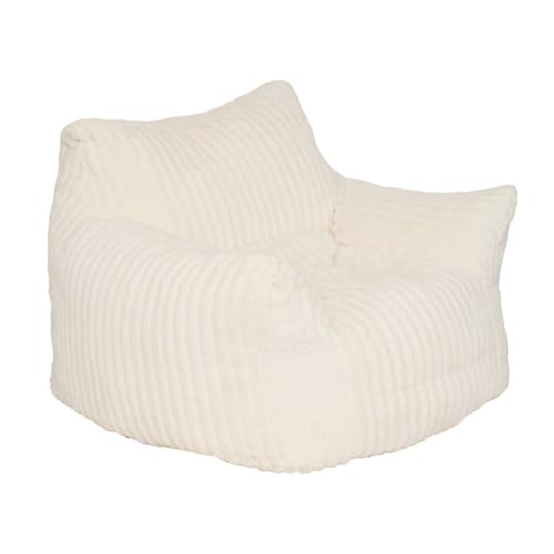 Fauteuil XL Muzi en Velours Côtelé Blanc Fauteuil XL Muzi en Velours Côtelé Blanc