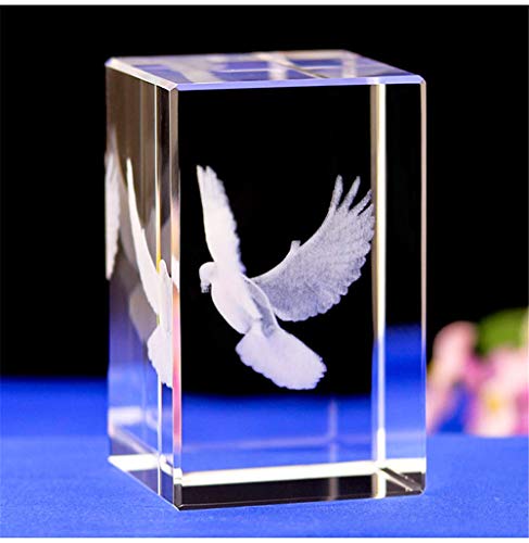 Figurine en cristal 3D - Colombe de paix Figurine en cristal 3D - Colombe de paix