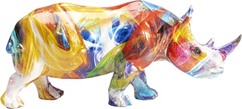Figurine Rhinocéros Décorative Multicolore Figurine Rhinocéros Décorative Multicolore
