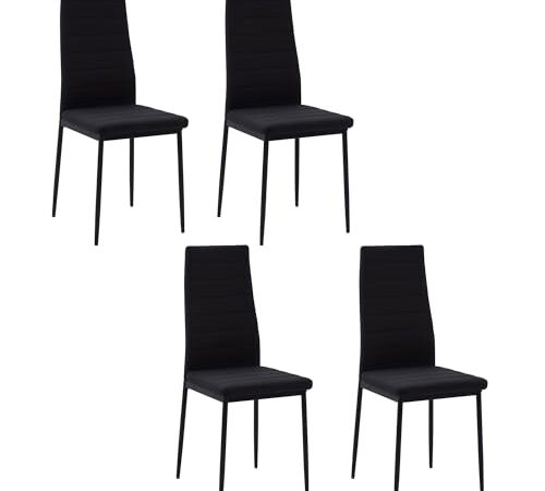 HOMCOM Lot de 4 chaises de Salle à Manger HOMCOM Lot de 4 chaises de Salle à Manger