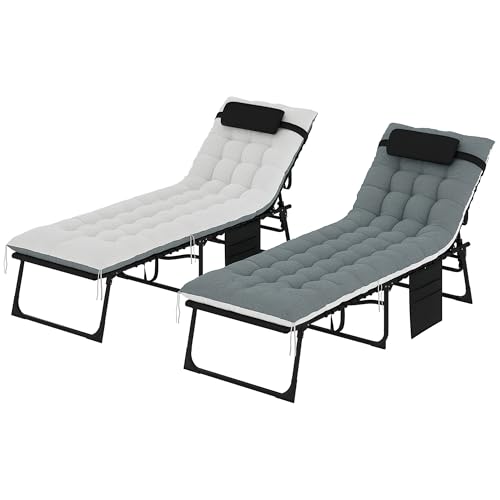 Lot de 2 Bains de Soleil Pliants Lot de 2 Bains de Soleil Pliants
