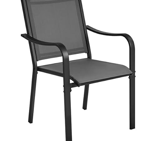 Lot de 2 Chaises de Jardin Empilables Lot de 2 Chaises de Jardin Empilables