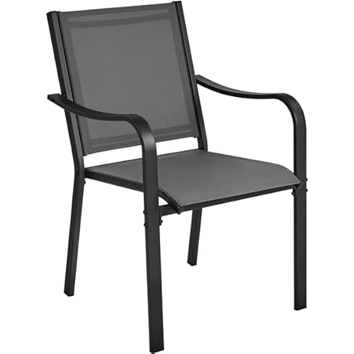 Lot de 2 Chaises de Jardin Empilables Lot de 2 Chaises de Jardin Empilables