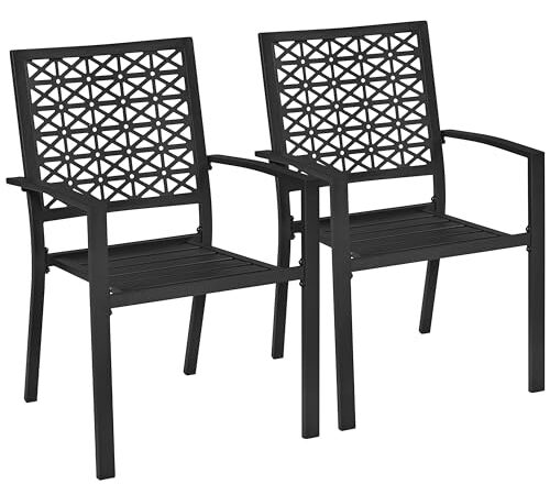 Lot de 2 Chaises de Jardin en Métal Lot de 2 Chaises de Jardin en Métal