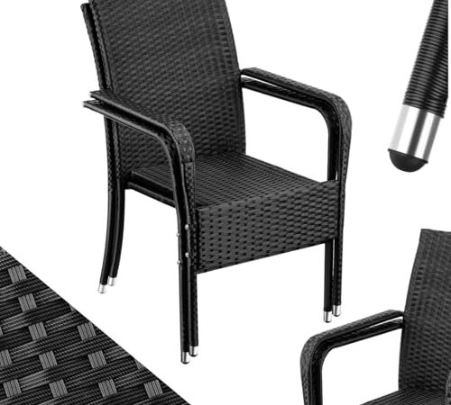 Lot de 2 Chaises de Jardin en Rotin