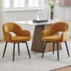 Lot de 2 Chaises en Velours Pivotantes Lot de 2 Chaises en Velours Pivotantes