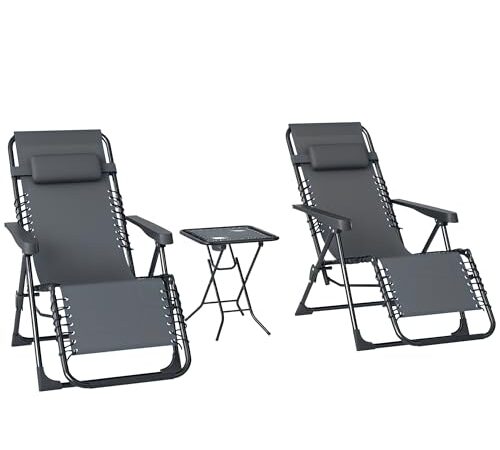 Lot de 2 Chaises Longues Gravité Zéro Lot de 2 Chaises Longues Gravité Zéro
